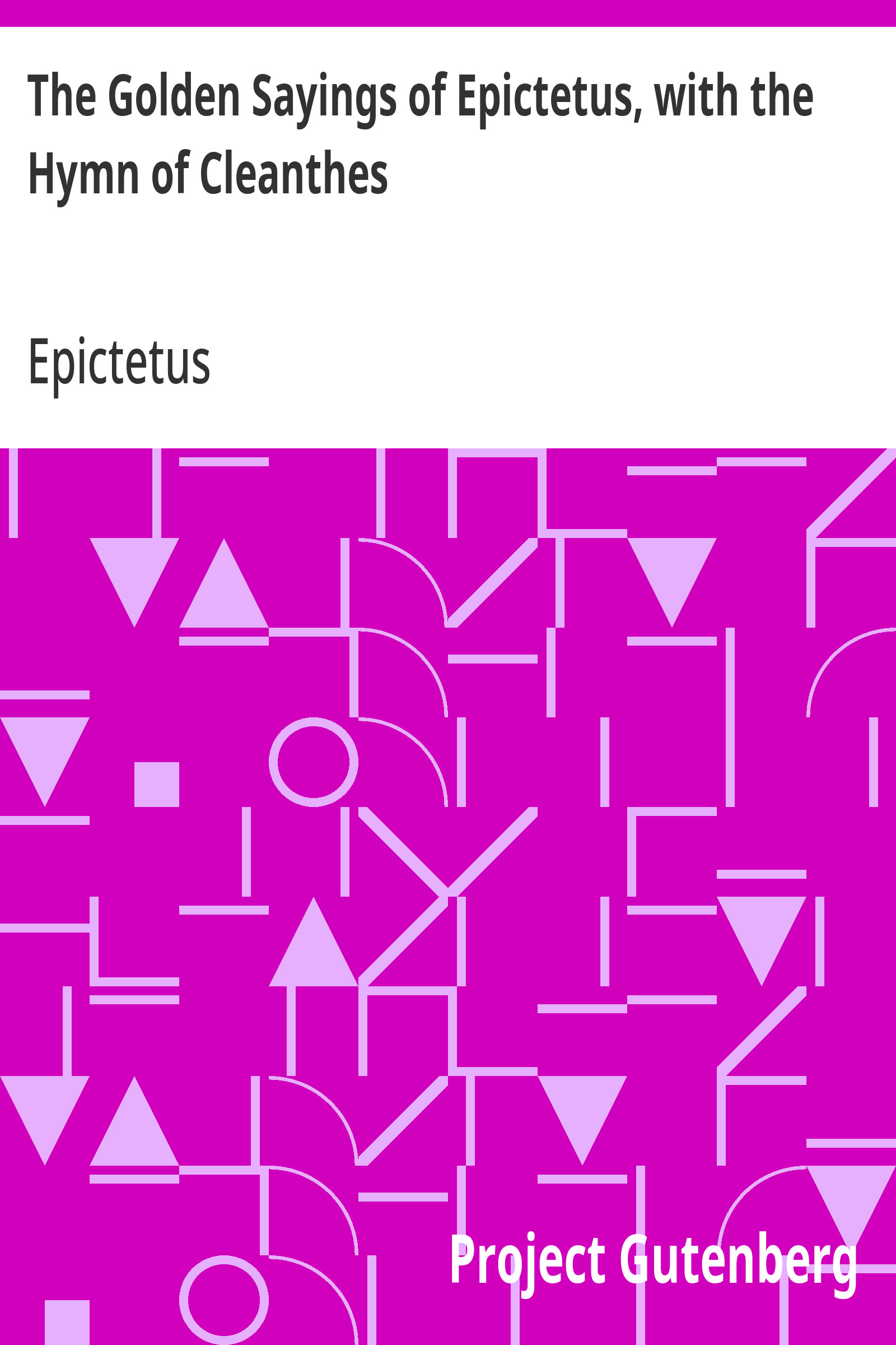 جلد کتاب The Golden Sayings of Epictetus