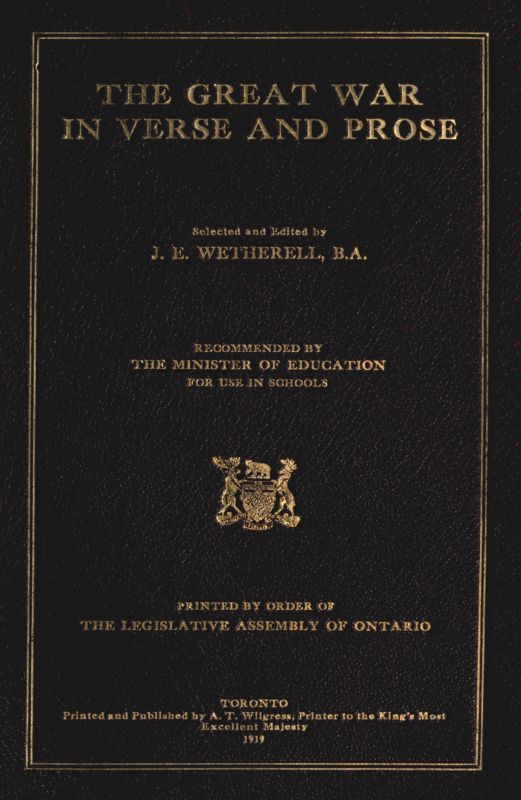 جلد کتاب The Great War in Verse and Prose