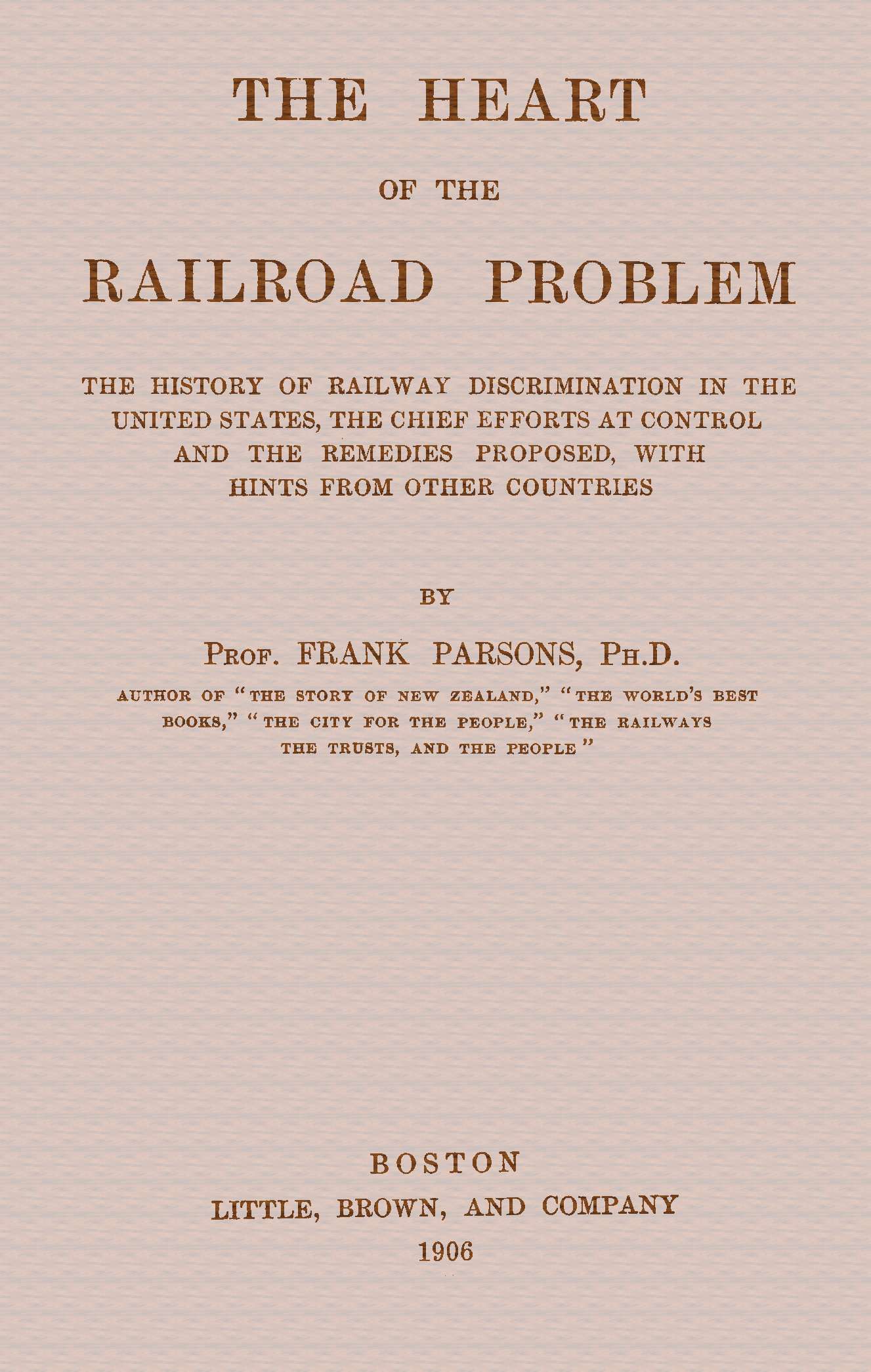 جلد کتاب The heart of the railroad problem