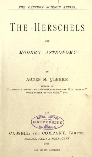 جلد کتاب The Herschels and Modern Astronomy