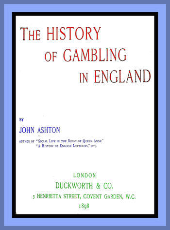 جلد کتاب The History of Gambling in England