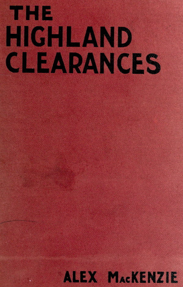 جلد کتاب The History of the Highland Clearances