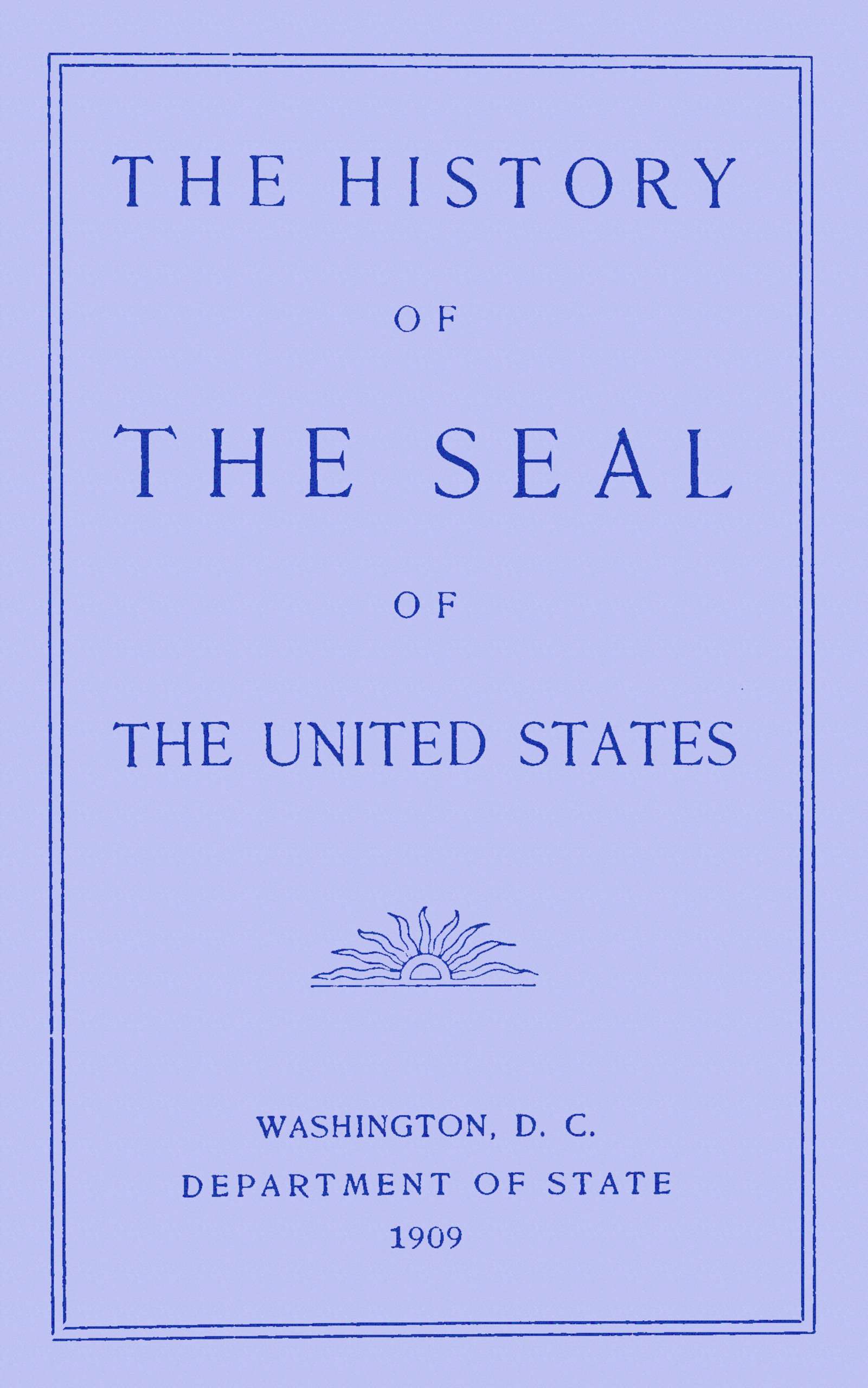 جلد کتاب The History of the Seal of the United States