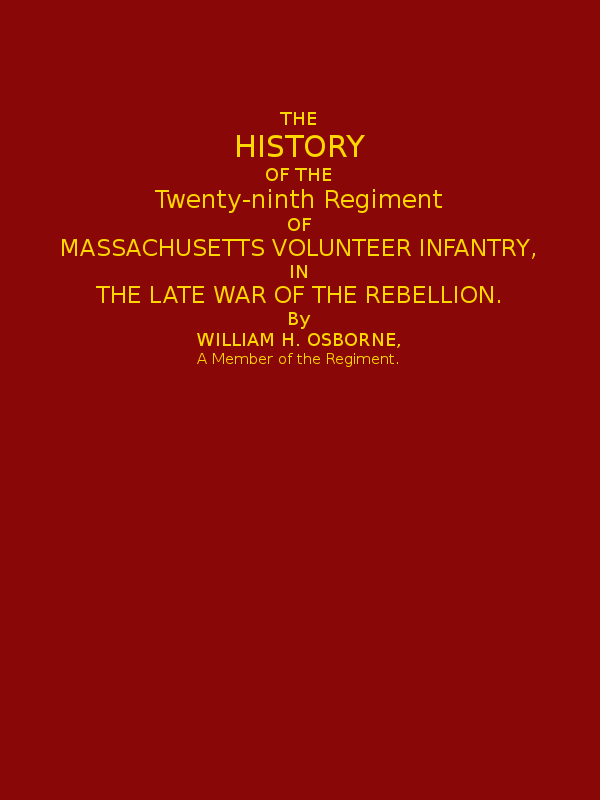 جلد کتاب The History of the Twenty-ninth Regiment of Massachusetts Volunteer Infantry