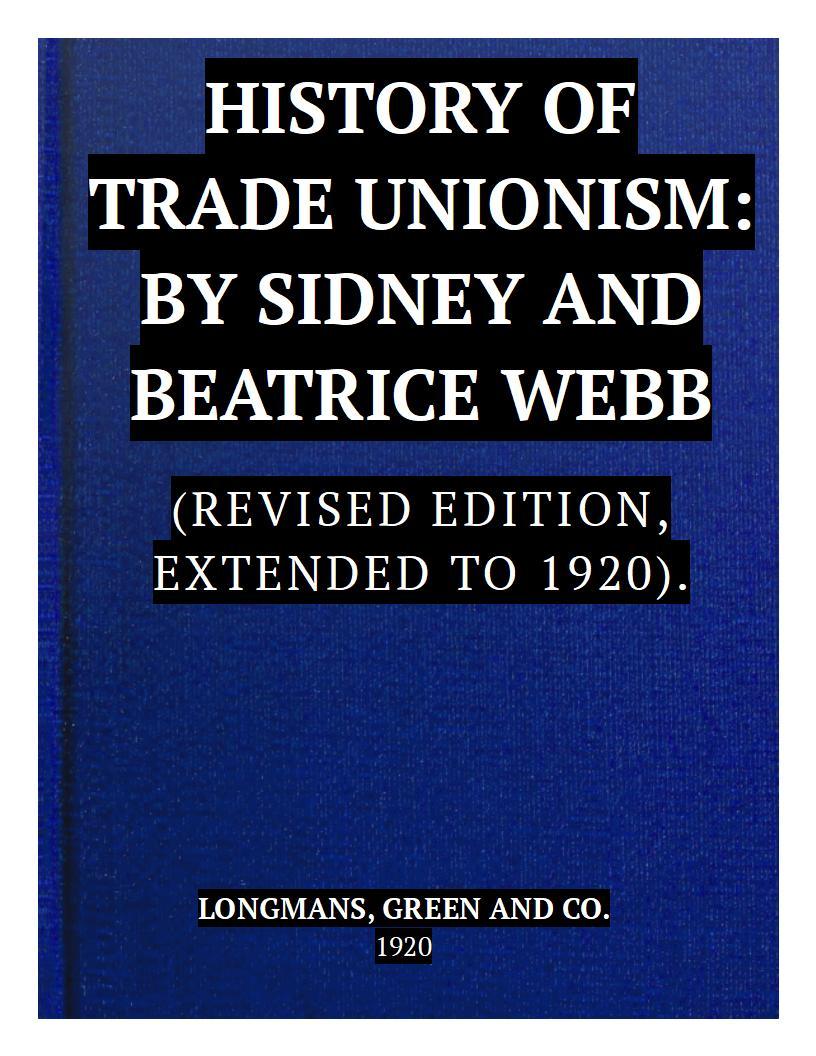 جلد کتاب The History of Trade Unionism