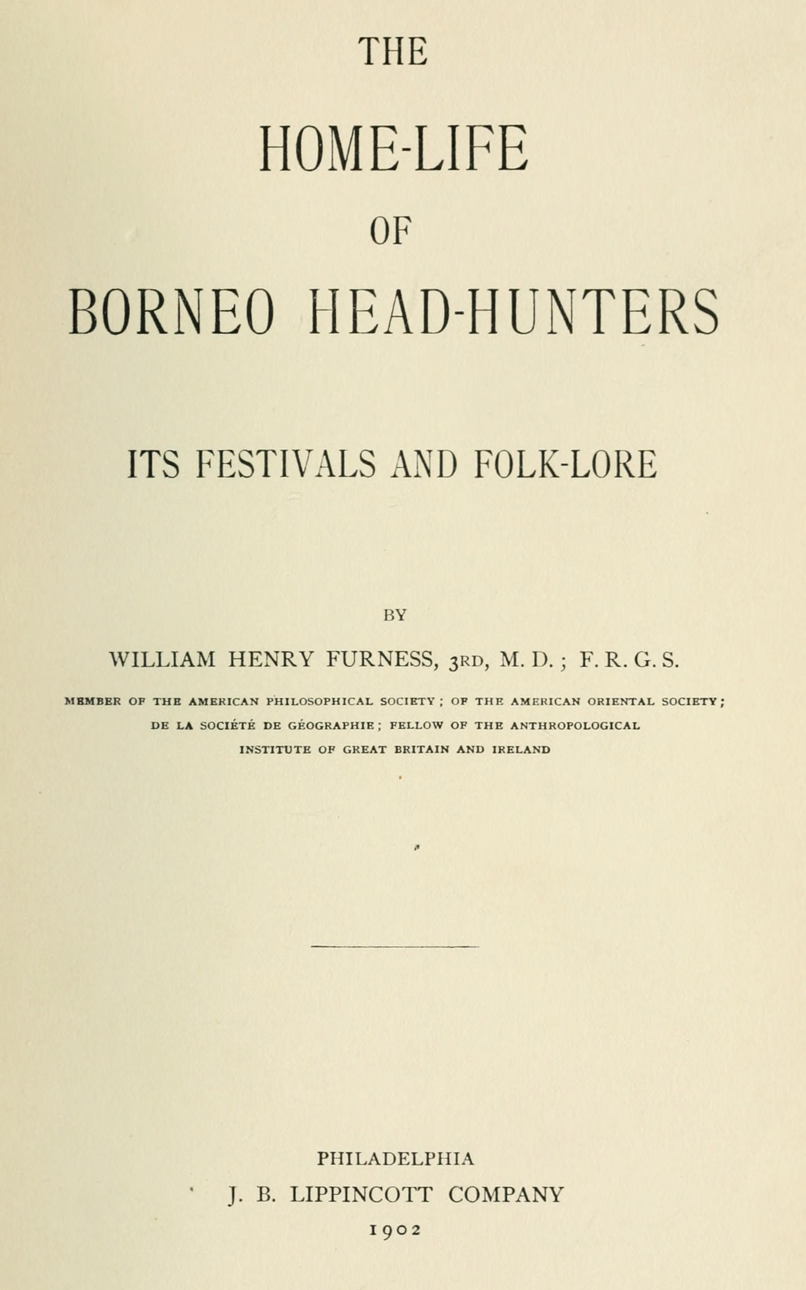 جلد کتاب The home-life of Borneo head-hunters