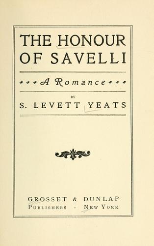 جلد کتاب The Honour of Savelli