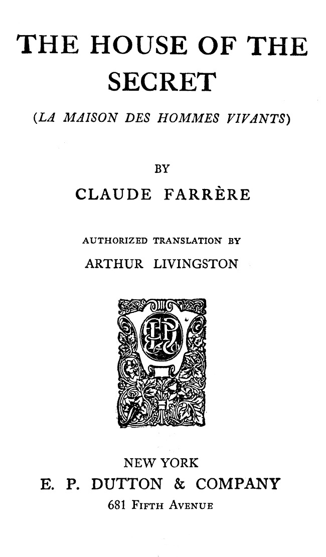 جلد کتاب The House of the Secret