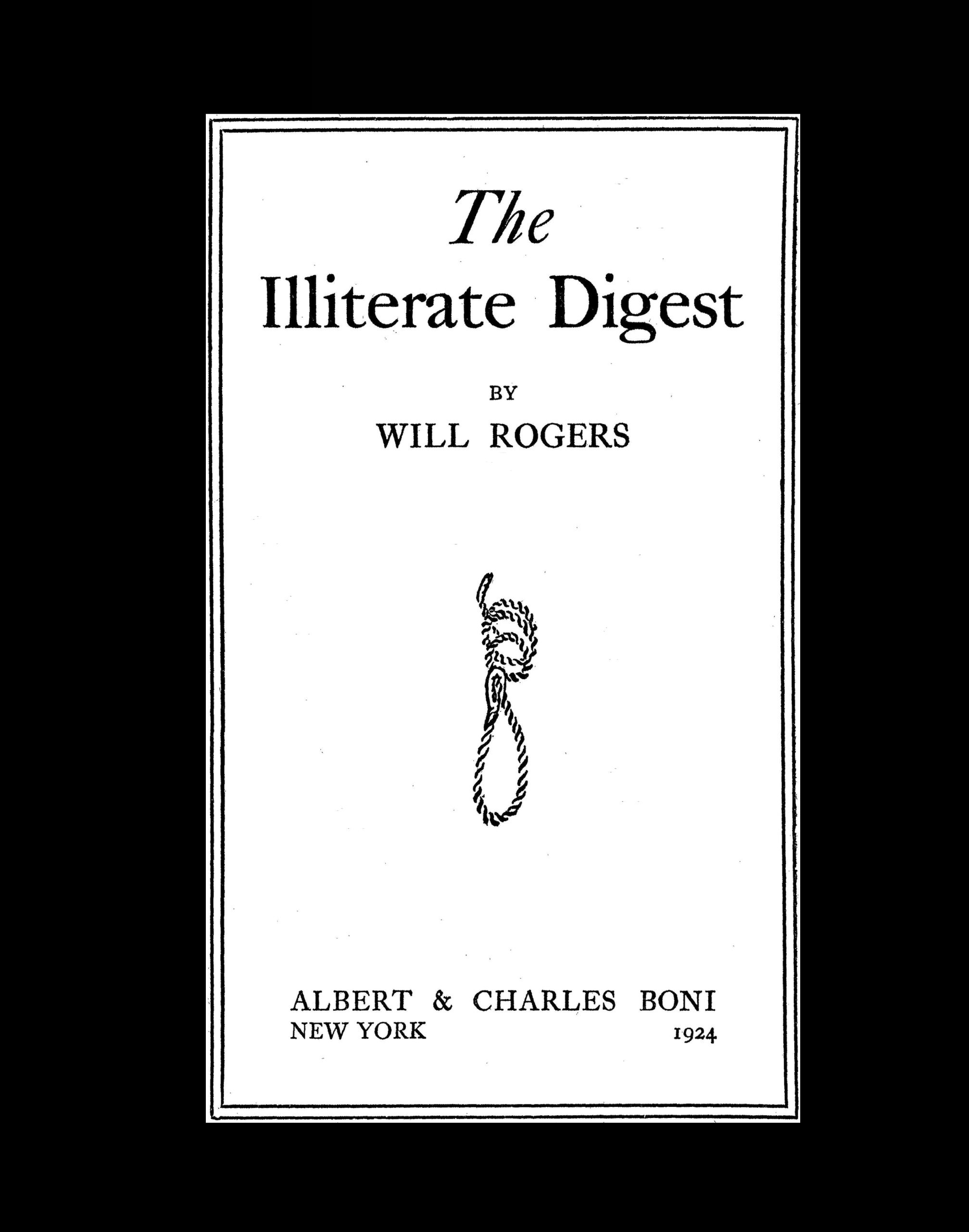 جلد کتاب The Illiterate Digest