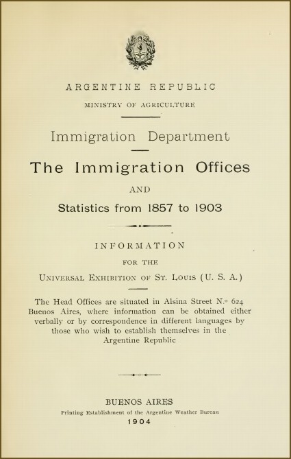 جلد کتاب The immigration offices and statistics from 1857 to 1903