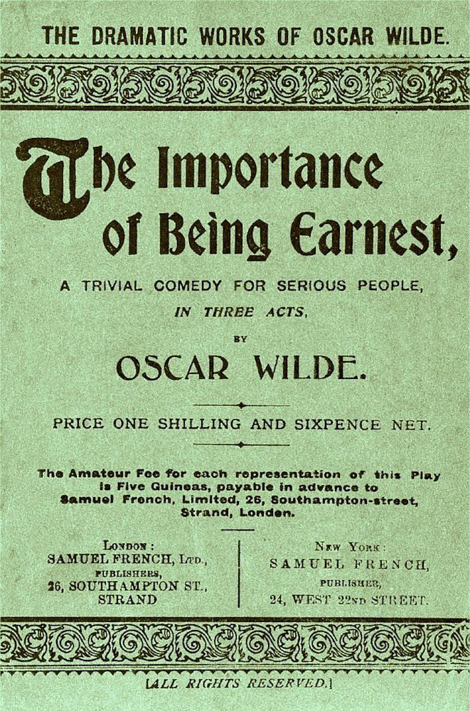 جلد کتاب The Importance of Being Earnest