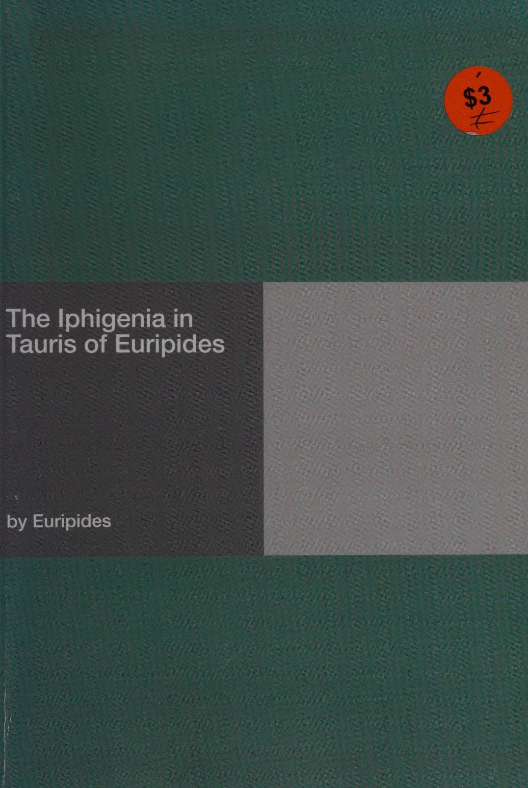 جلد کتاب The Iphigenia in Tauris of Euripides