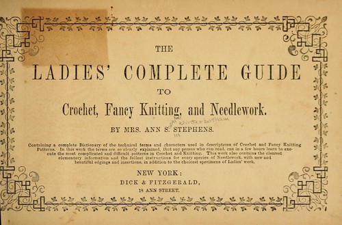 جلد کتاب The Ladies' Complete Guide to Crochet, Fancy Knitting, and Needlework