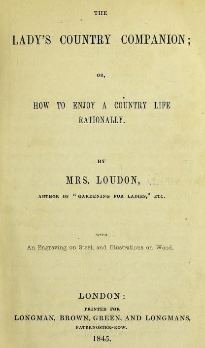 جلد کتاب The Lady's Country Companion; Or, How to Enjoy a Country Life Rationally