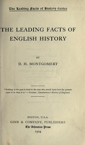 جلد کتاب The Leading Facts of English History