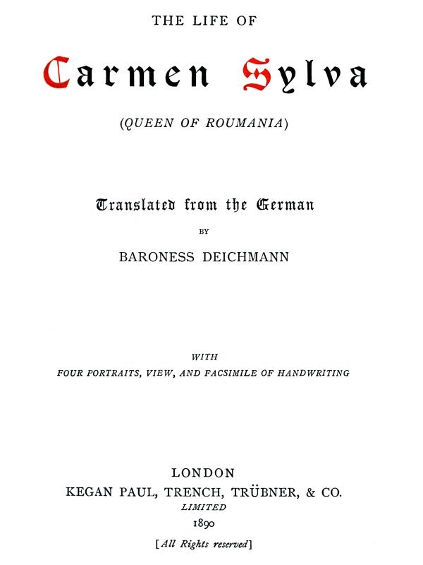 جلد کتاب The Life of Carmen Sylva (Queen of Roumania)