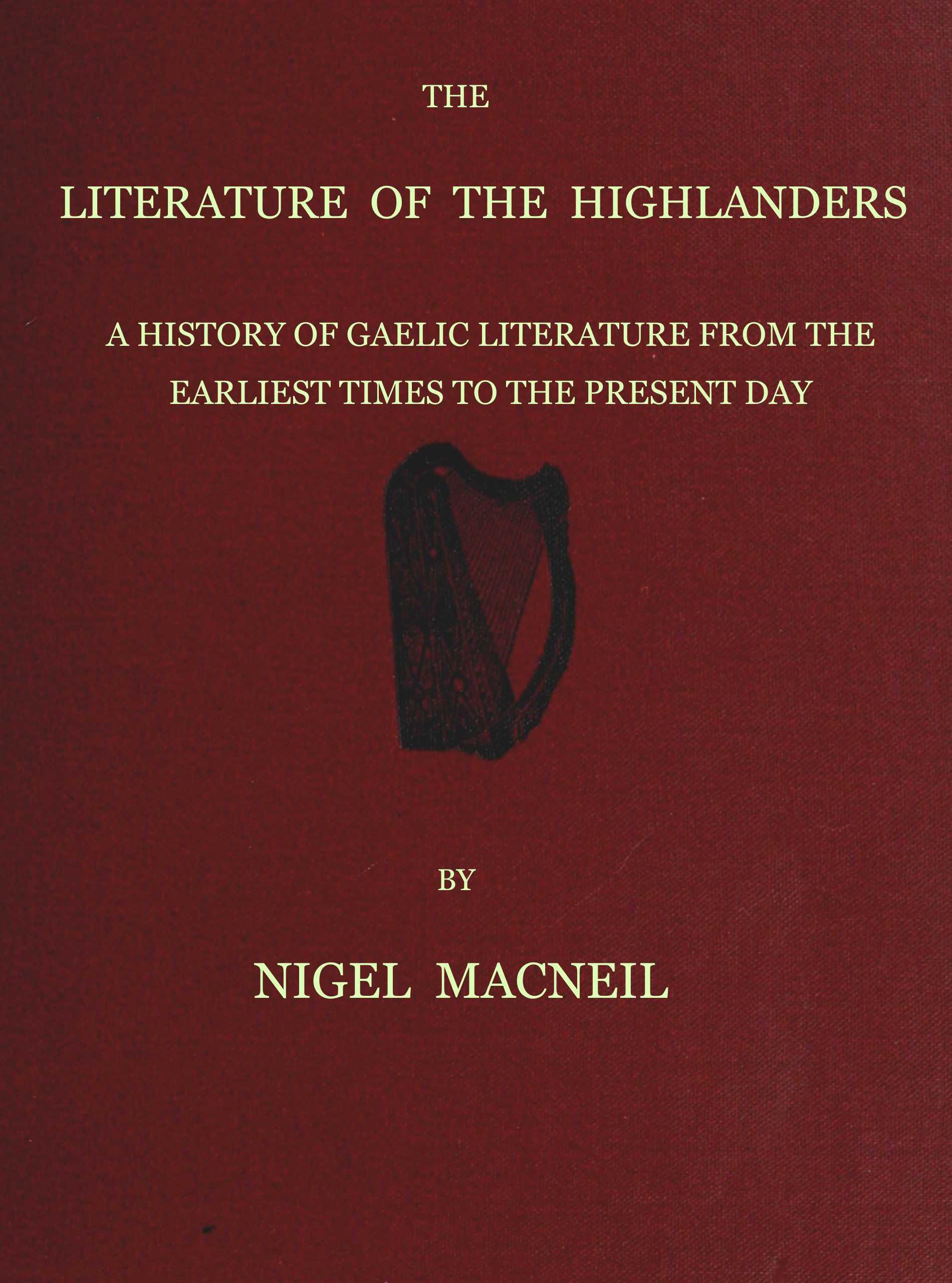 جلد کتاب The Literature of the Highlanders