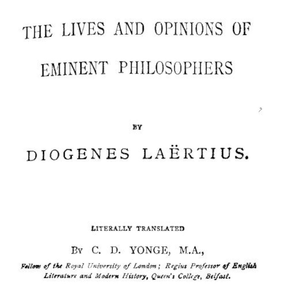 جلد کتاب The Lives and Opinions of Eminent Philosophers