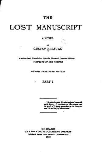 جلد کتاب The Lost Manuscript: A Novel