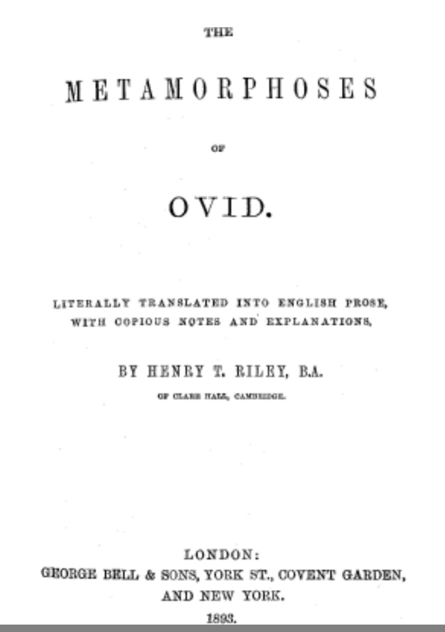 جلد کتاب The Metamorphoses of Ovid, Books I-VII