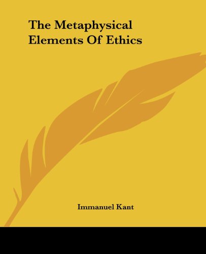 جلد کتاب The Metaphysical Elements of Ethics