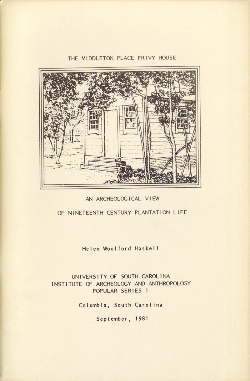 جلد کتاب The Middleton Place Privy House