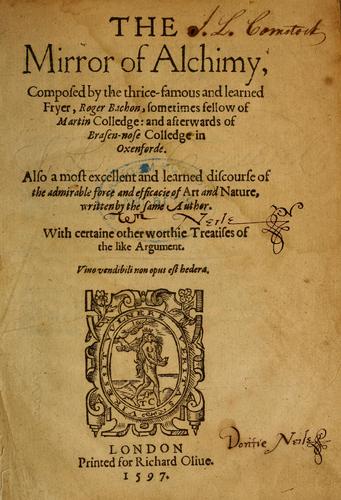 جلد کتاب The Mirror of Alchimy