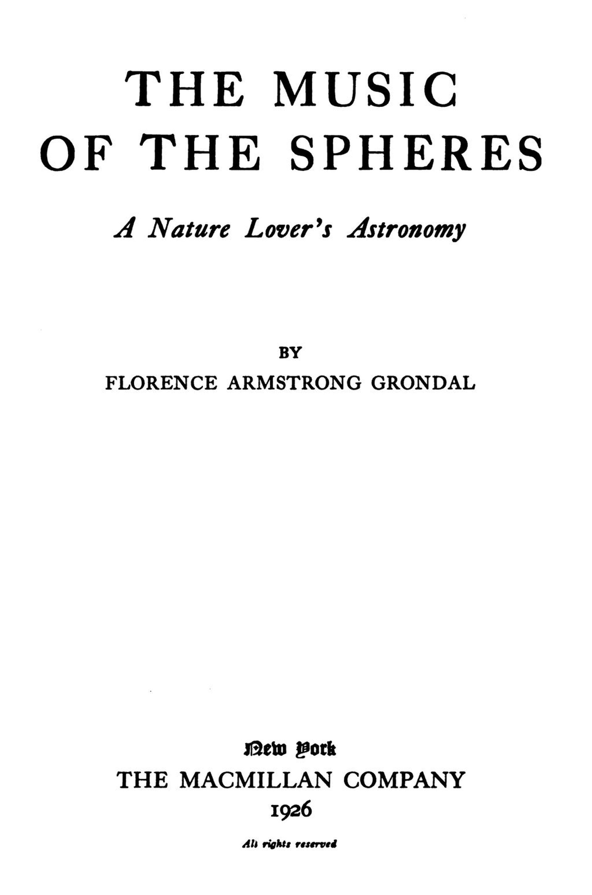 جلد کتاب The Music of the Spheres