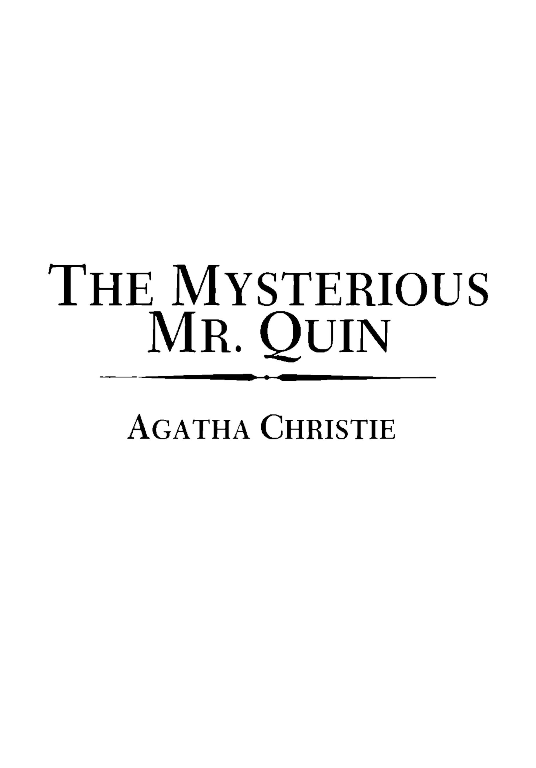 جلد کتاب The Mysterious Mr. Quin