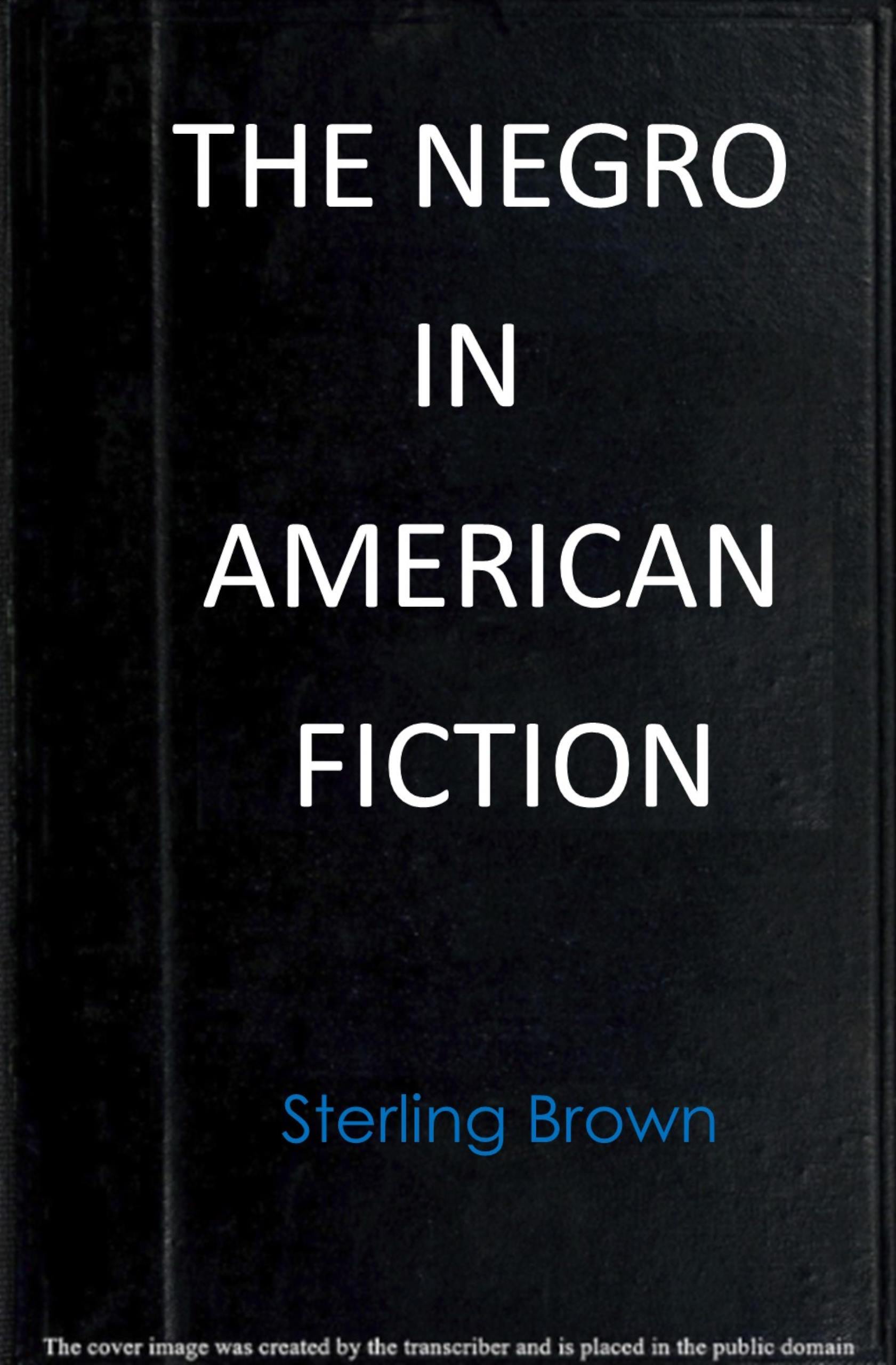 جلد کتاب The Negro in American Fiction