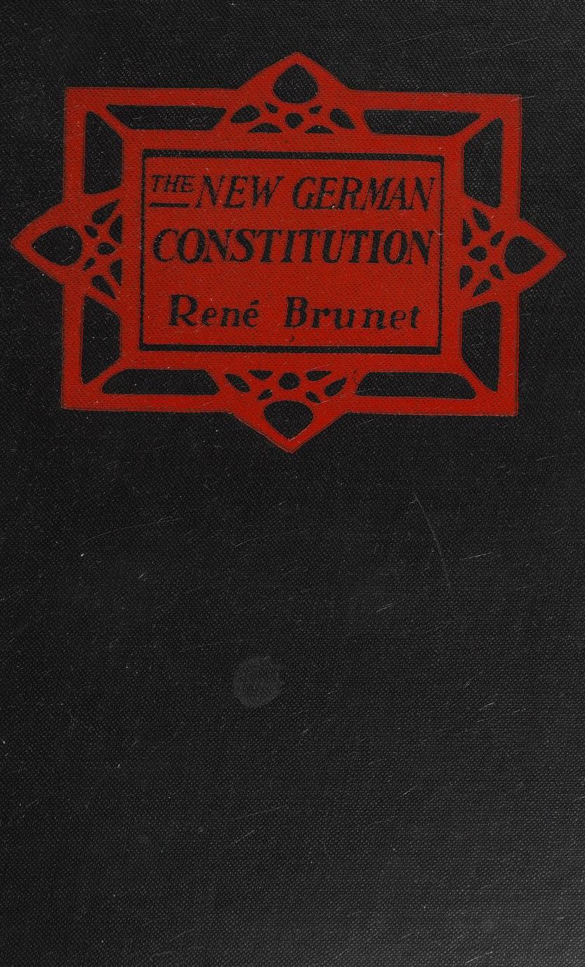 جلد کتاب The New German Constitution