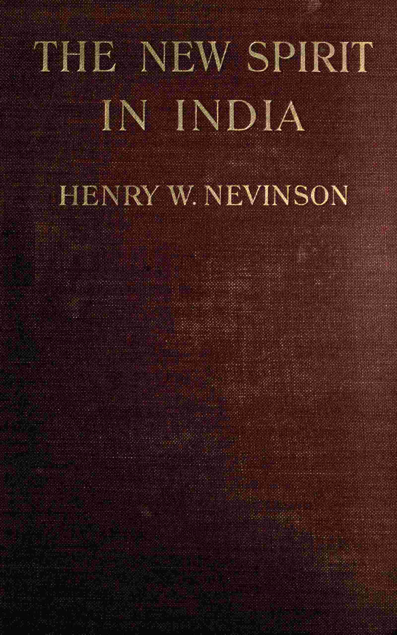 جلد کتاب The New Spirit in India