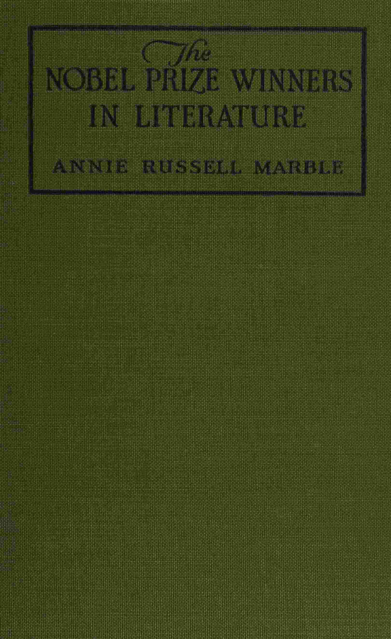 جلد کتاب The Nobel Prize Winners in Literature
