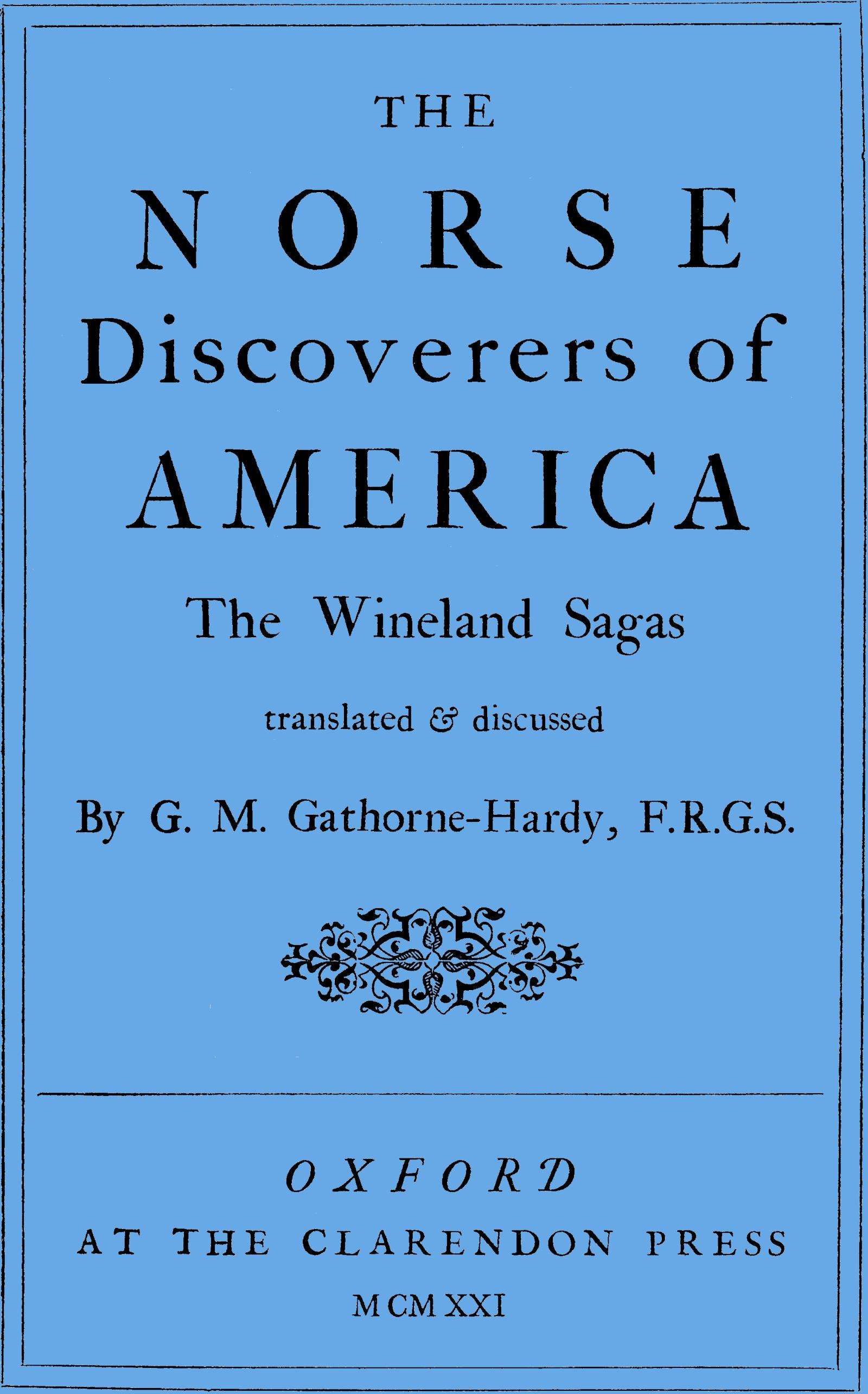 جلد کتاب The Norse Discoverers of America: The Wineland Sagas