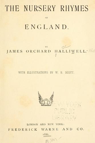 جلد کتاب The Nursery Rhymes of England