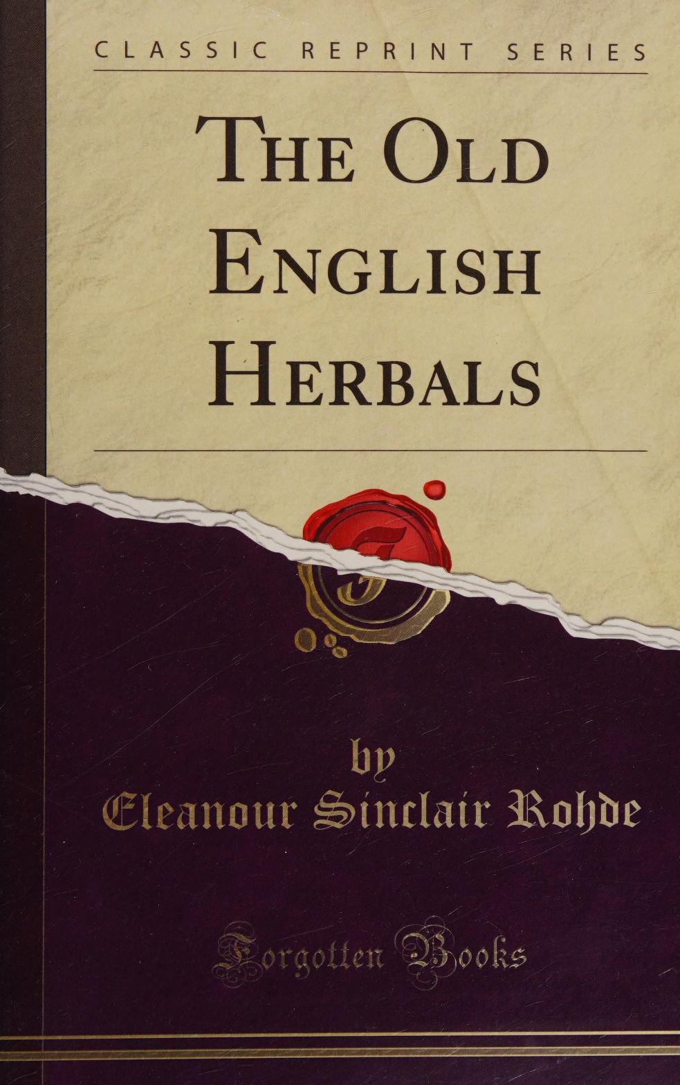 جلد کتاب The Old English Herbals