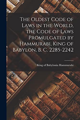 جلد کتاب The Oldest Code of Laws in the World: The Code of Hammurabi
