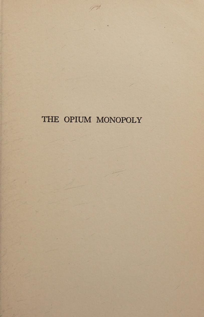 جلد کتاب The Opium Monopoly