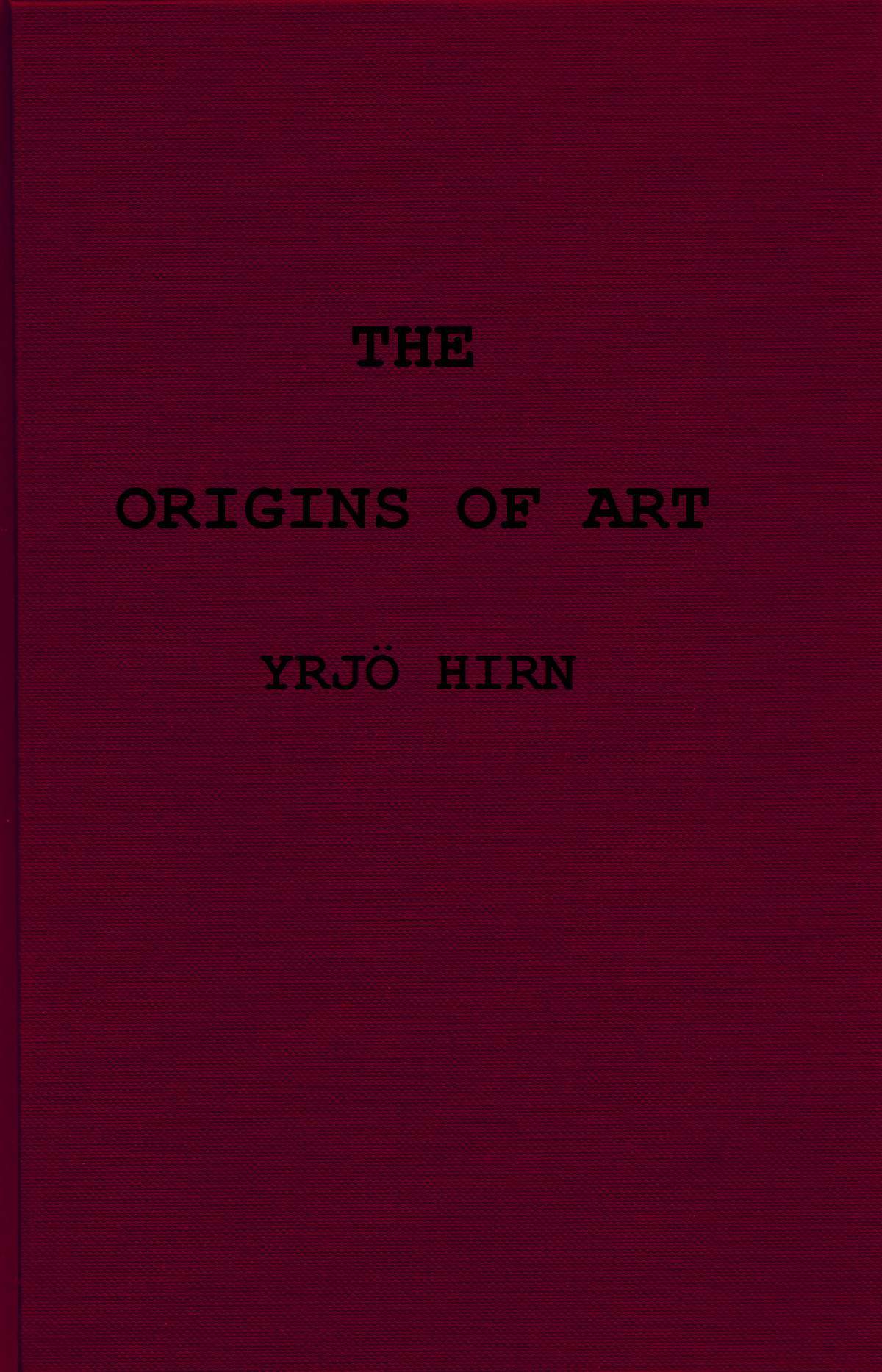 جلد کتاب The Origins of Art