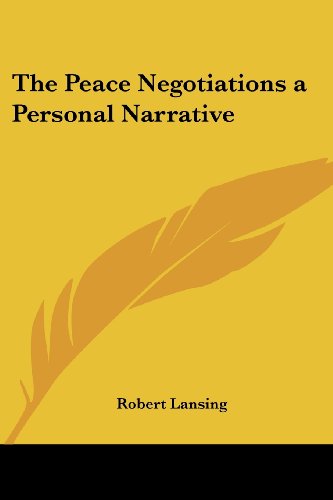 جلد کتاب The Peace Negotiations: A Personal Narrative