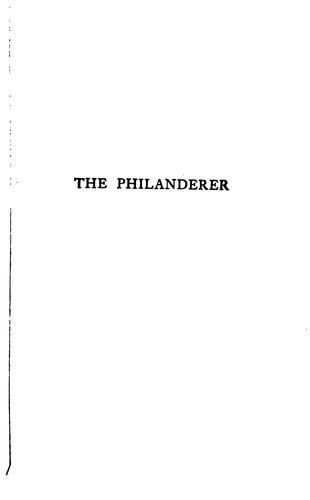 جلد کتاب The Philanderer