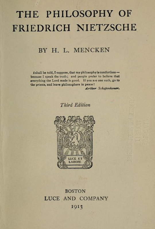 جلد کتاب The Philosophy of Friedrich Nietzsche