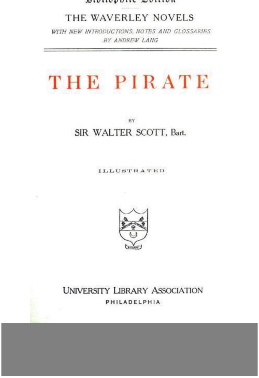 جلد کتاب The Pirate