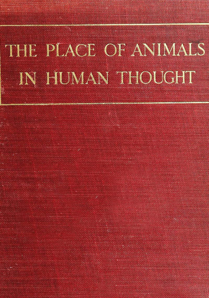 جلد کتاب The Place of Animals in Human Thought