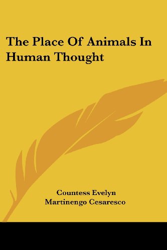 جلد کتاب The Place of Animals in Human Thought