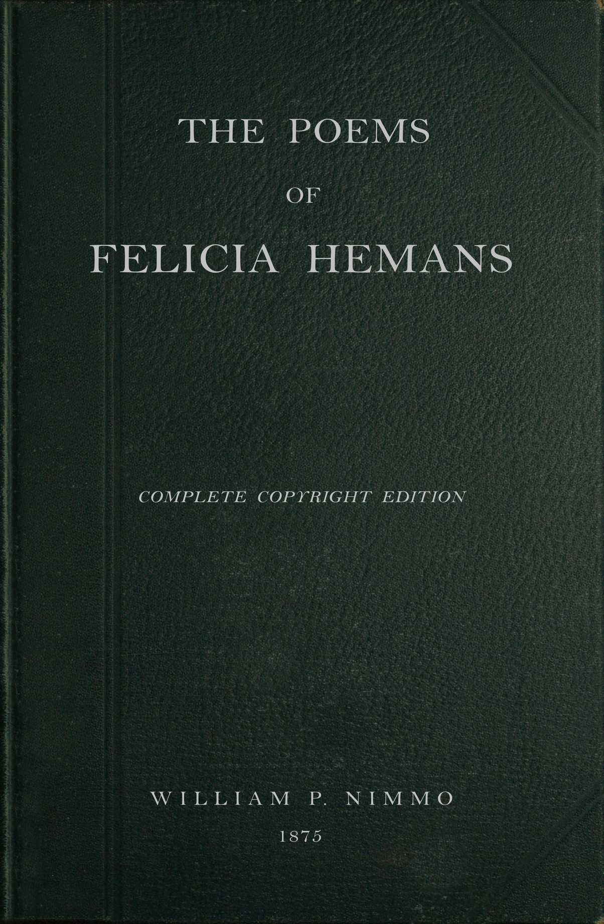 جلد کتاب The Poems of Felicia Hemans