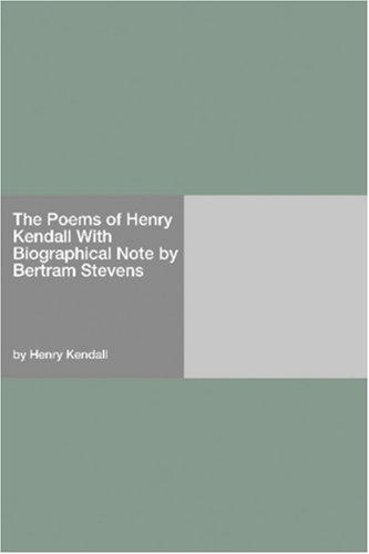 جلد کتاب The Poems of Henry Kendall