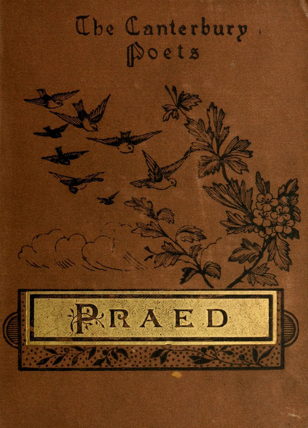 جلد کتاب The Poems of Winthrop Mackworth Praed