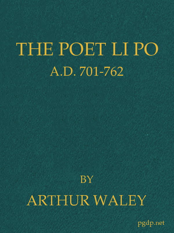 جلد کتاب The Poet Li Po