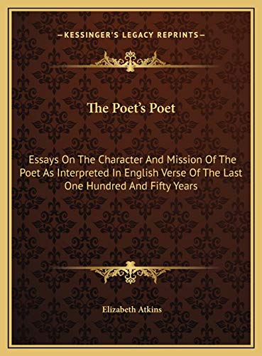 جلد کتاب The Poet's Poet